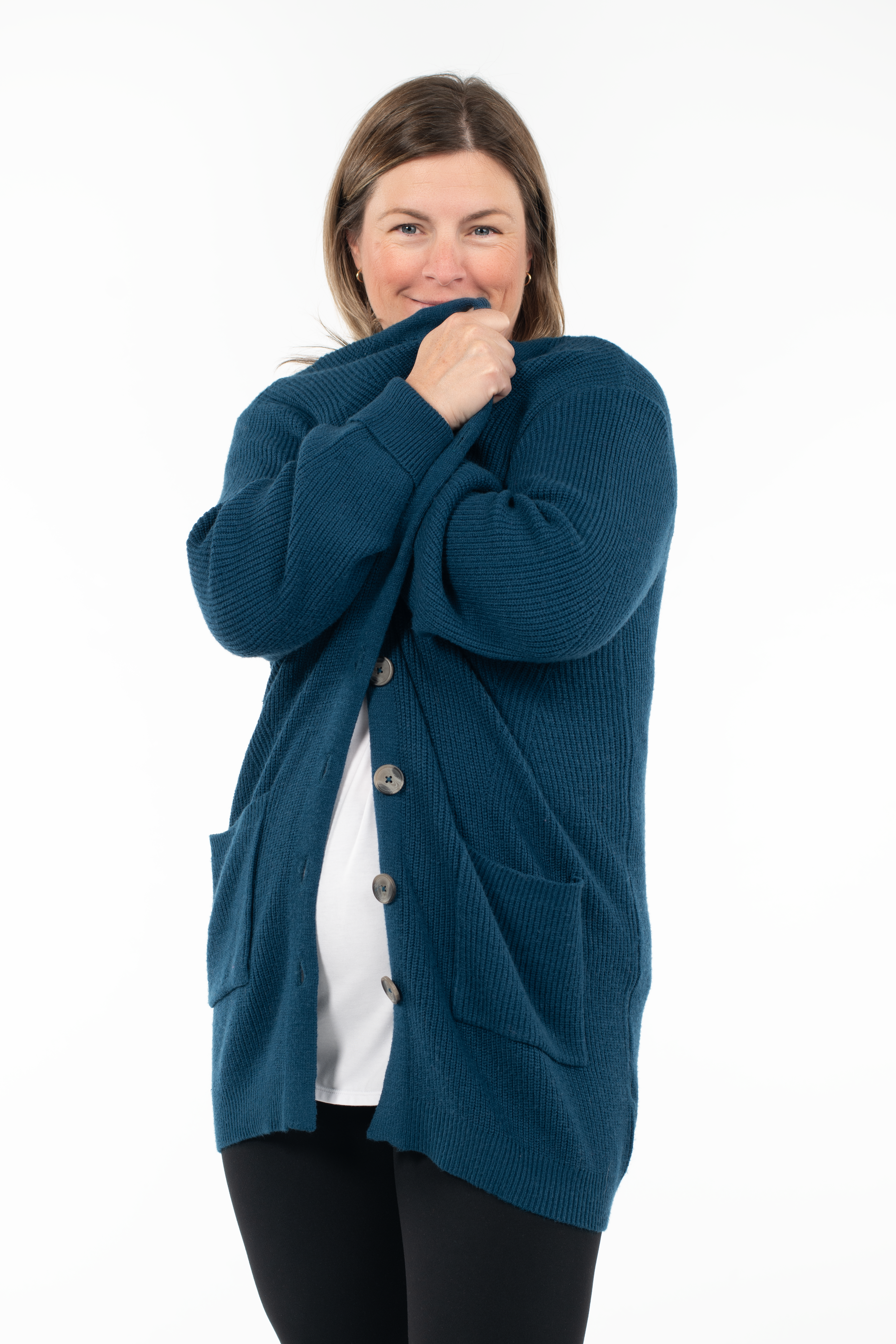 Button-Up Knit Cardigan