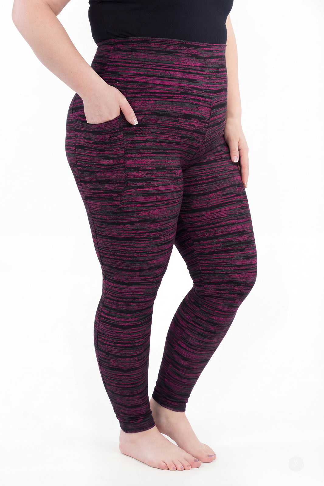 Berry Opal High-Waisted Pocket Leggings