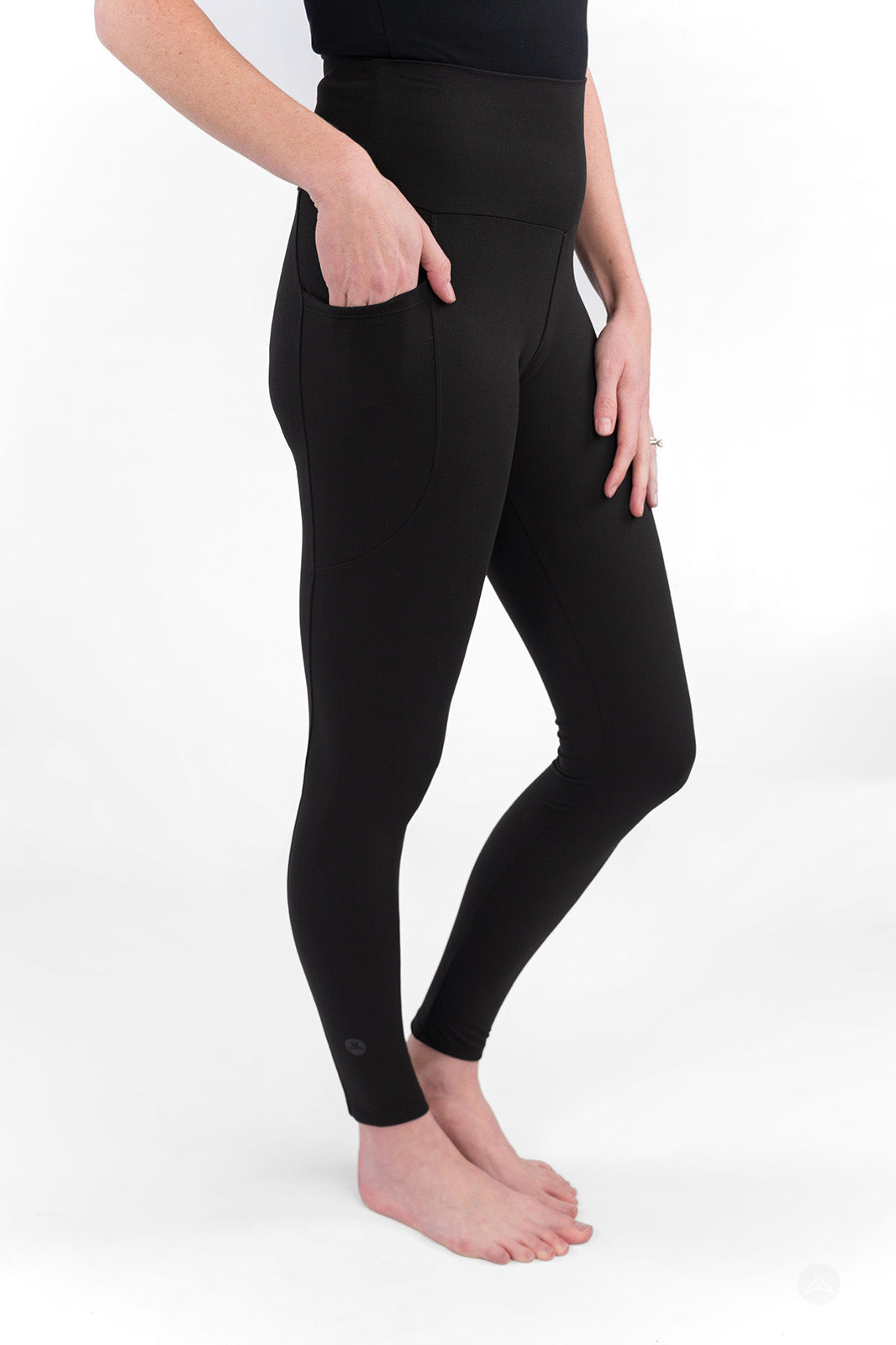 Black High-Waisted Pocket Leggings