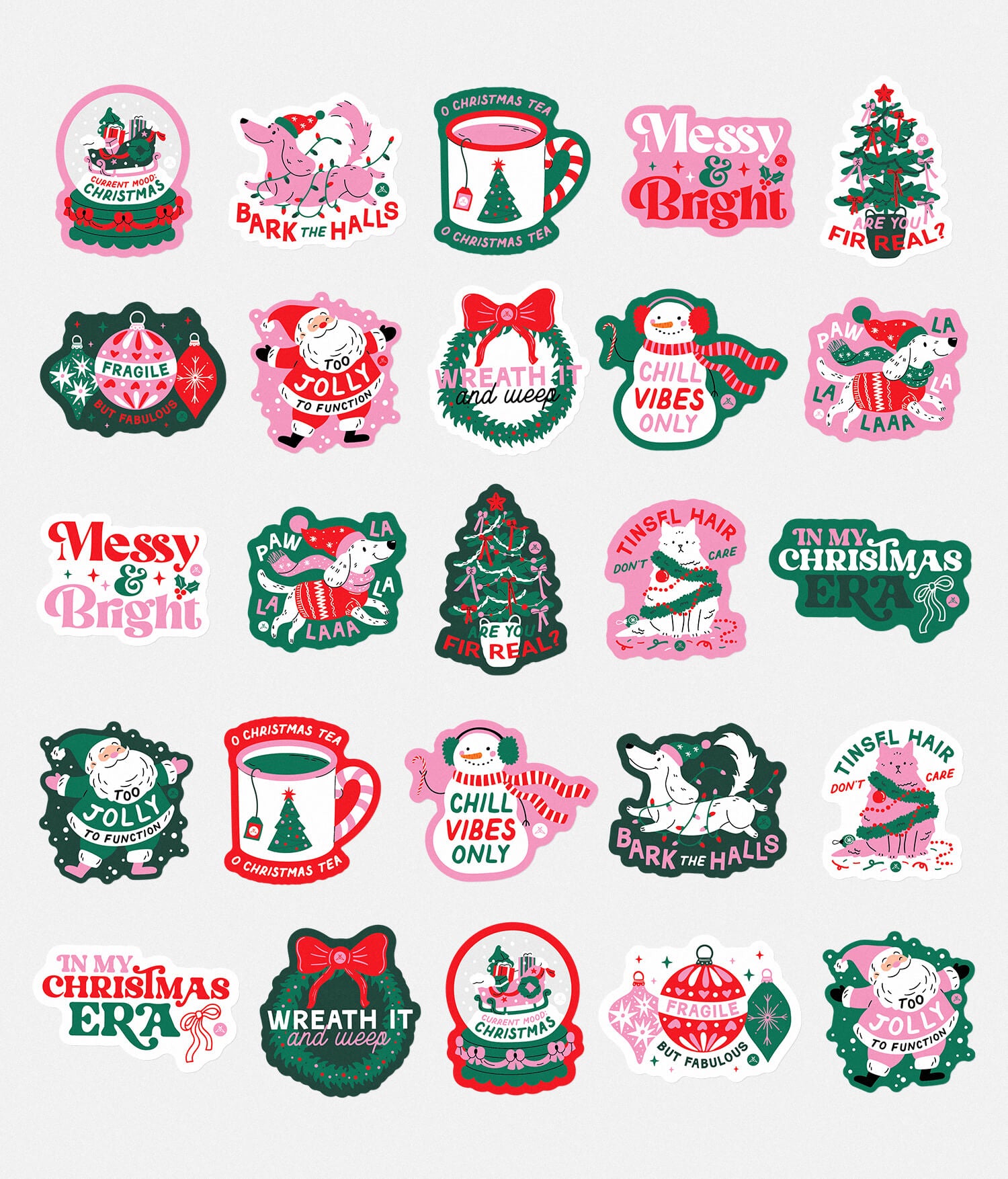 Holiday Sticker Pack 25 Piece