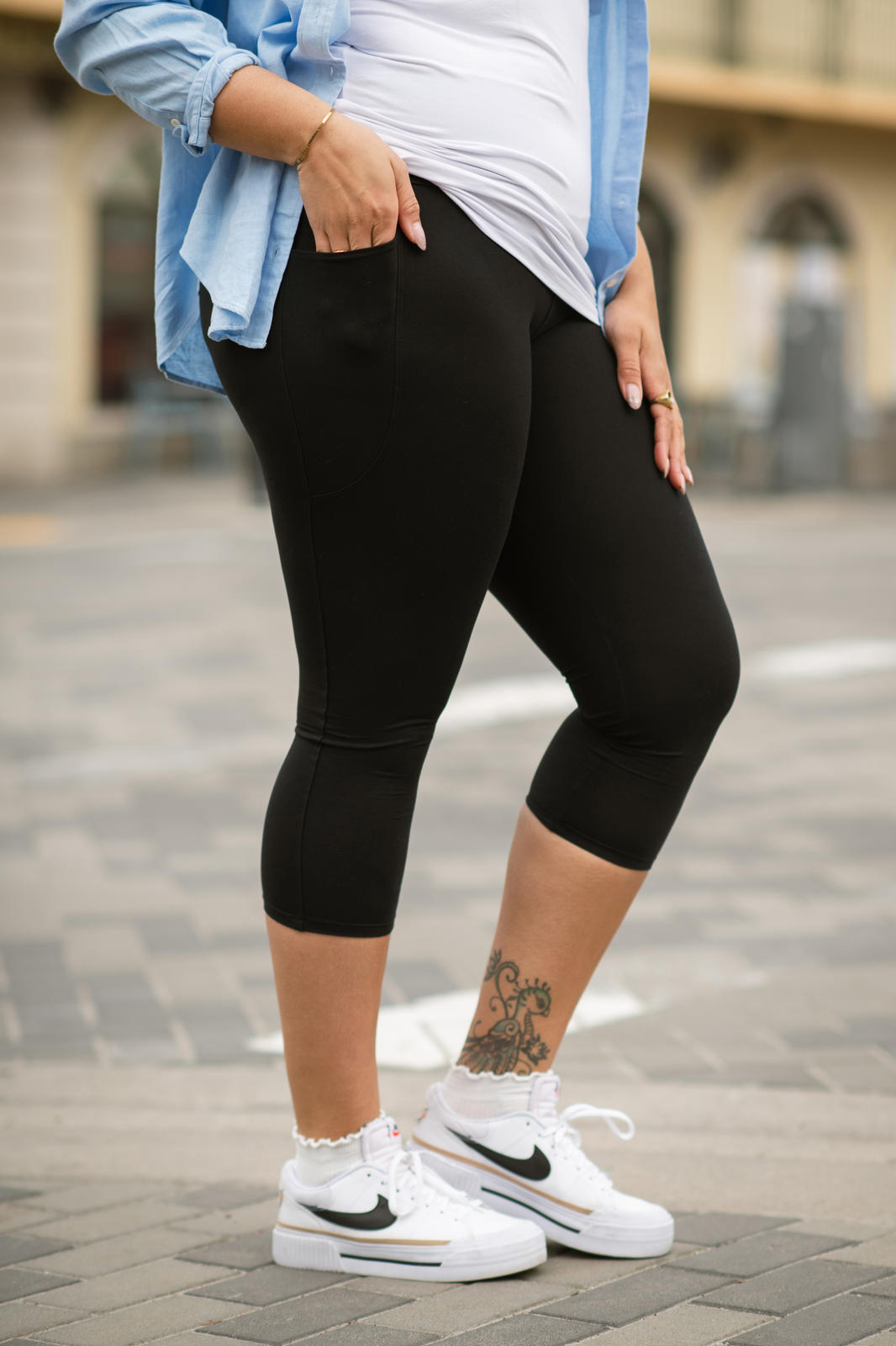 High-Waist Pocket Crops