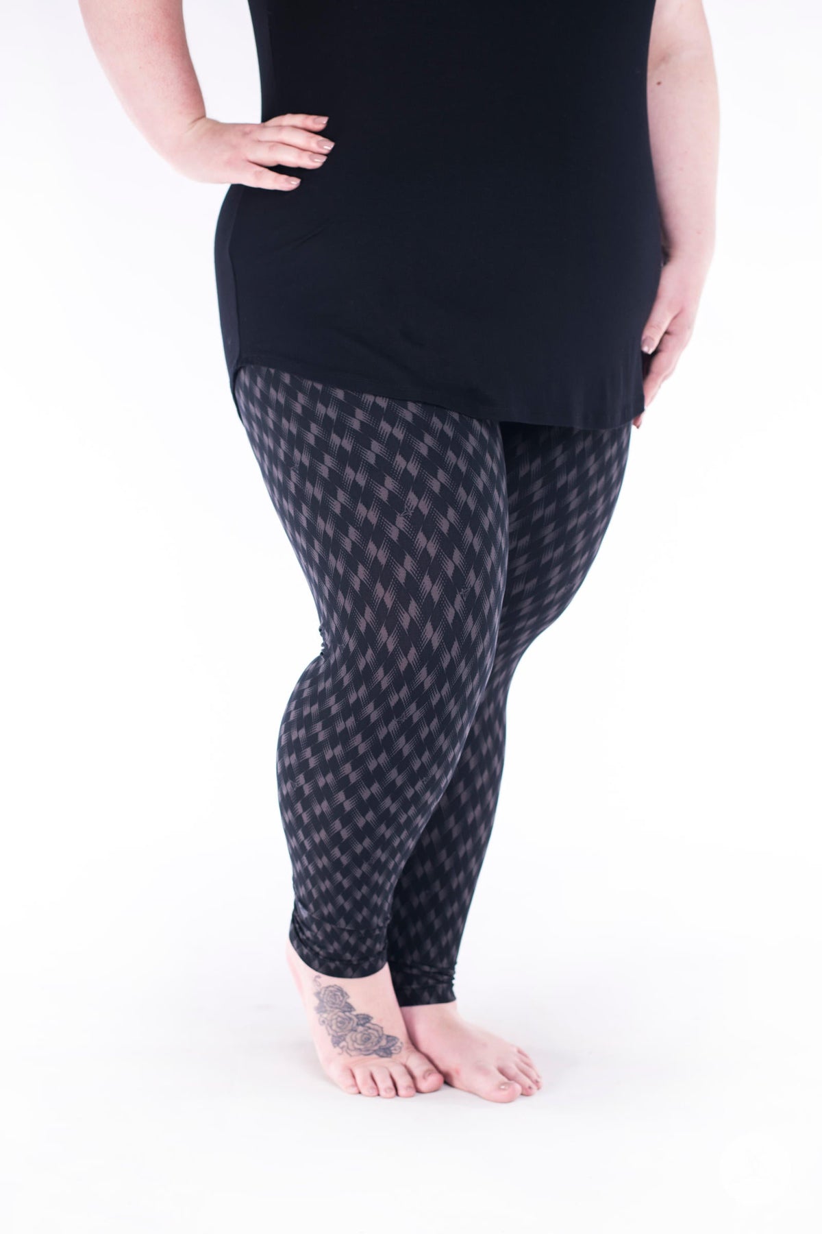 SweetLegs Vault - Signature Leggings patterned leggings on a model