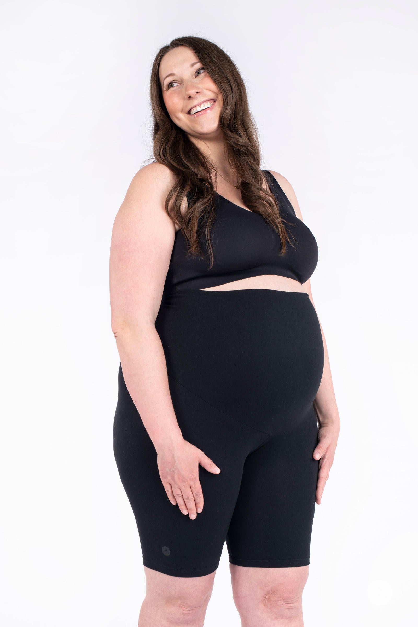 Maternity Biker Shorts Black - SweetLegs.com