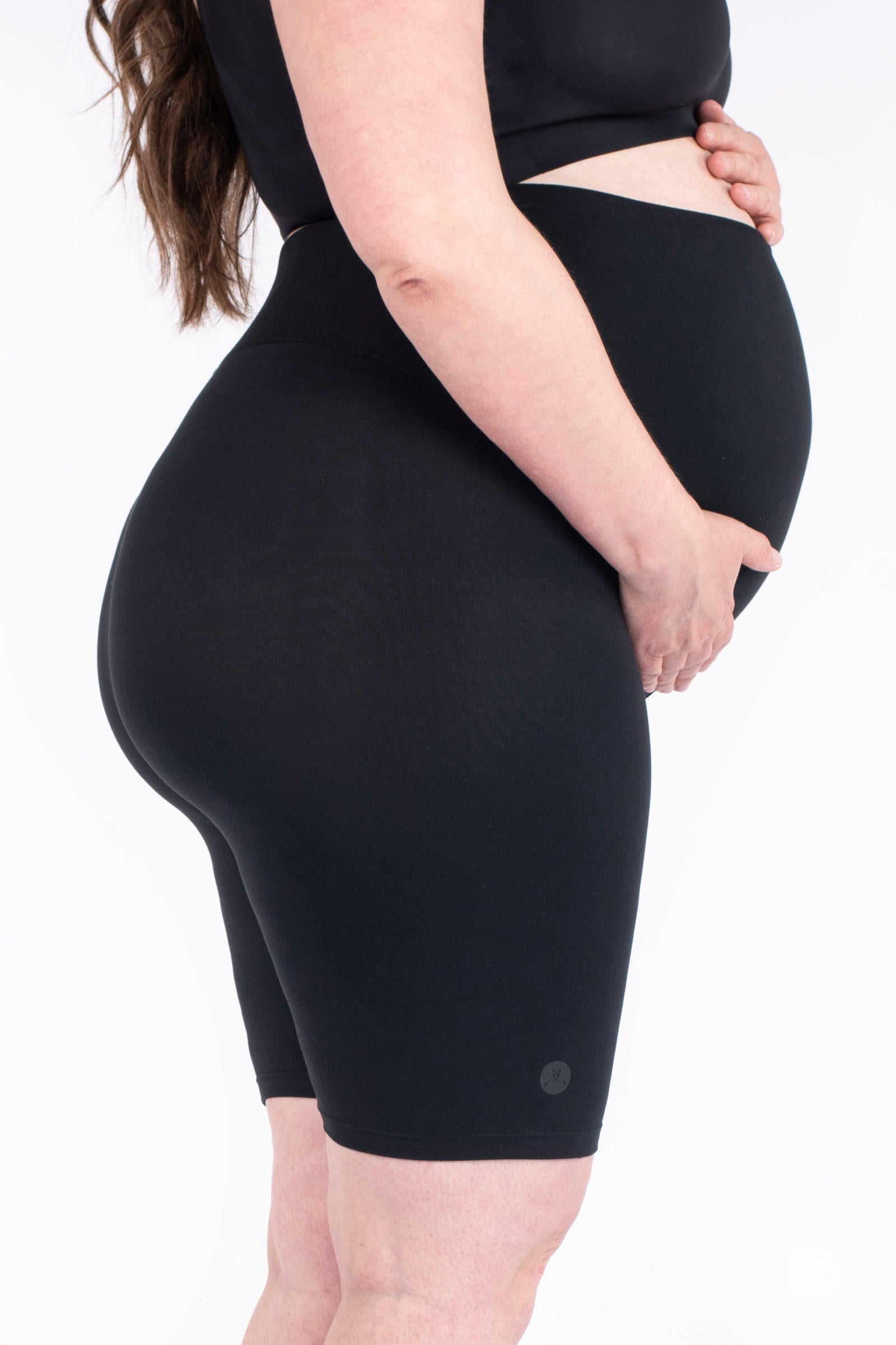 Maternity Biker Shorts Black - SweetLegs.com