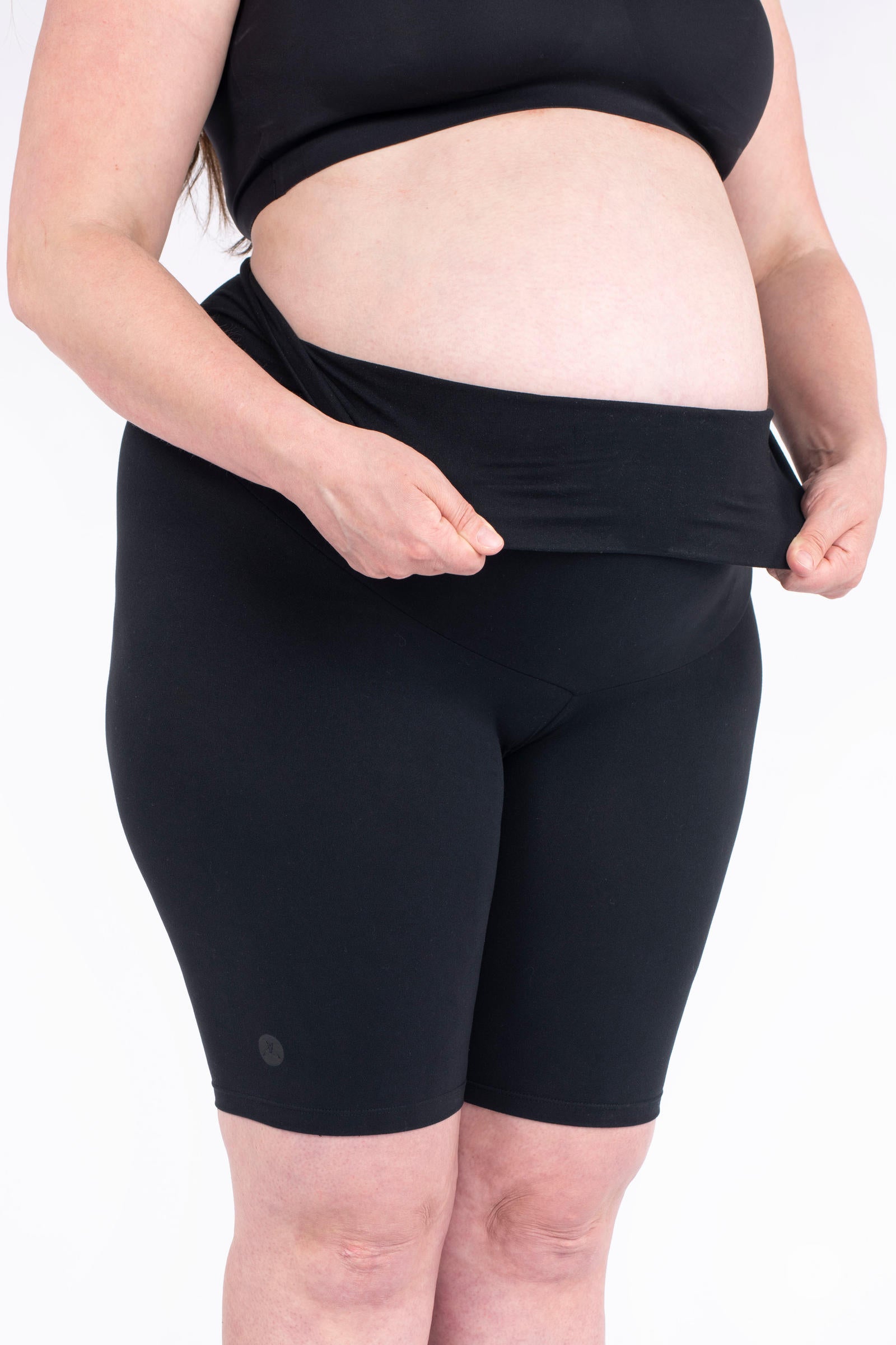 Maternity Biker Shorts Black - SweetLegs.com