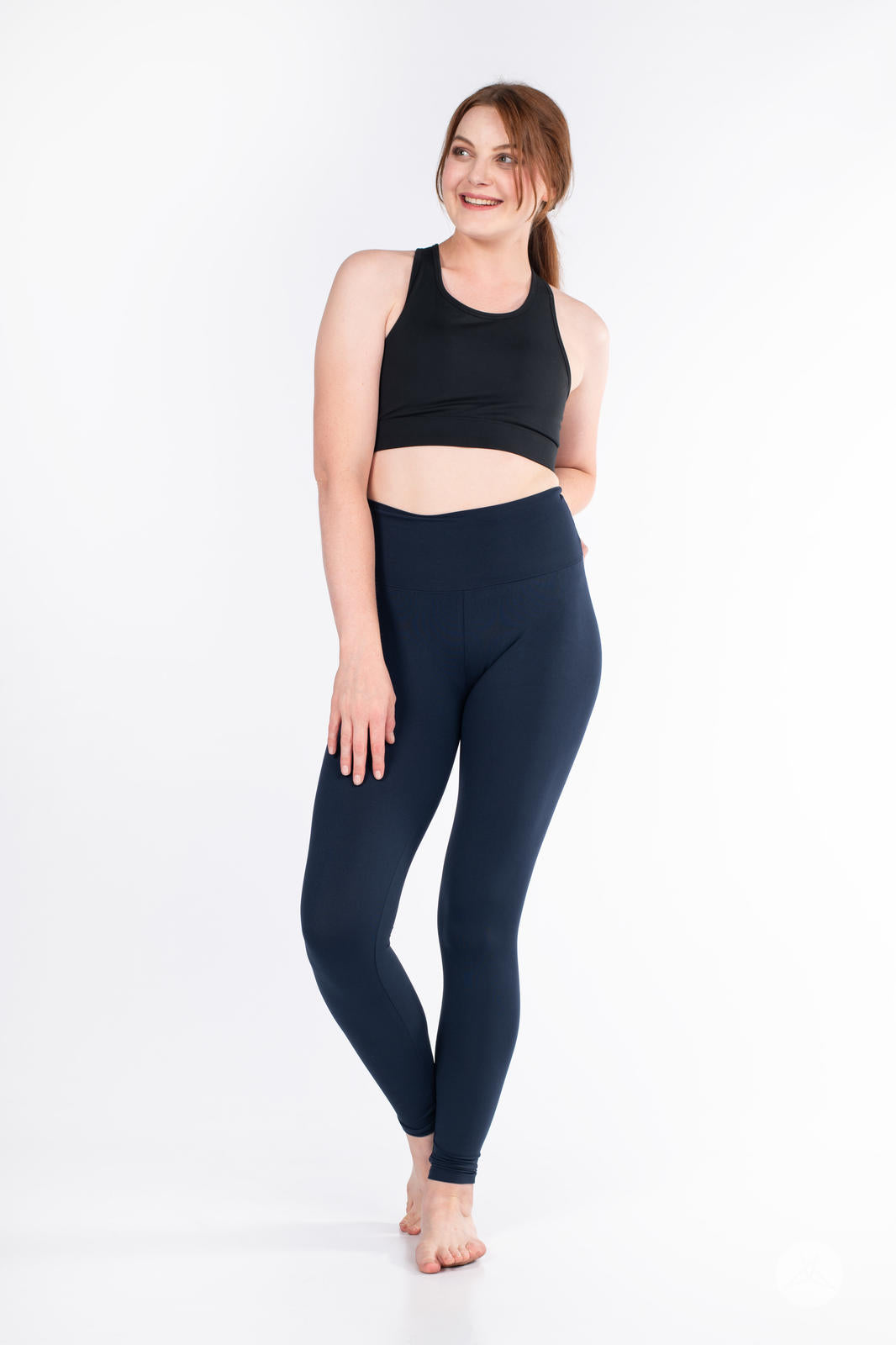 Navy High-Waisted Leggings