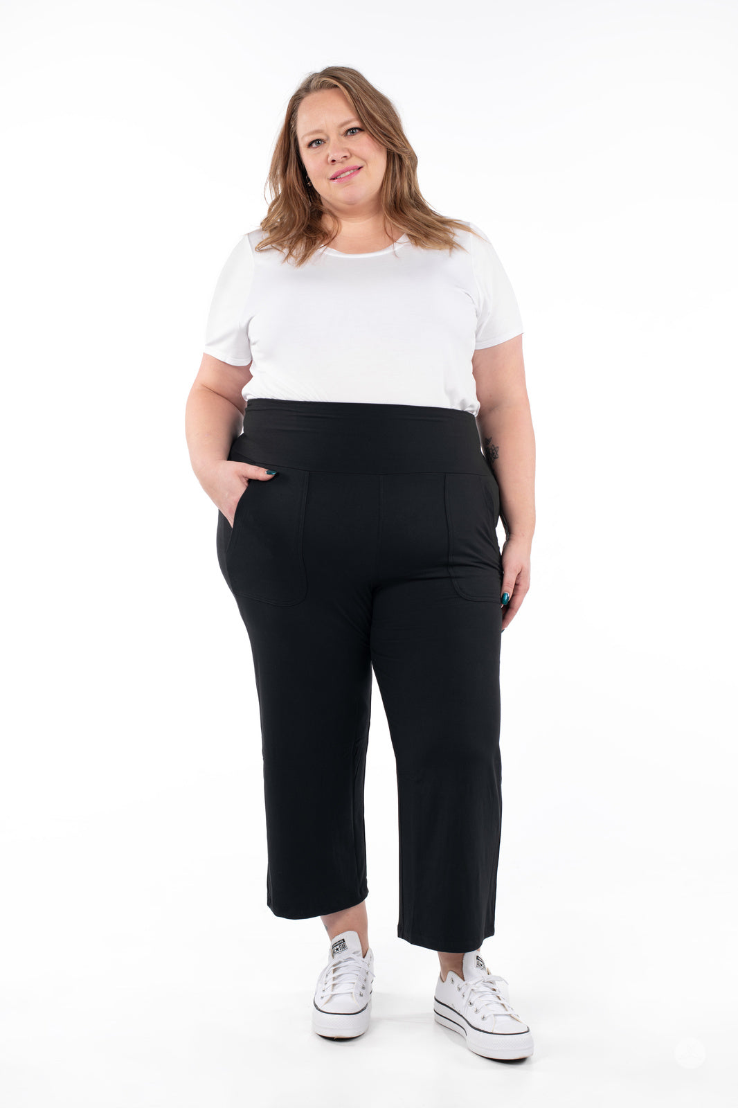 High-Waist Wide Leg Crops