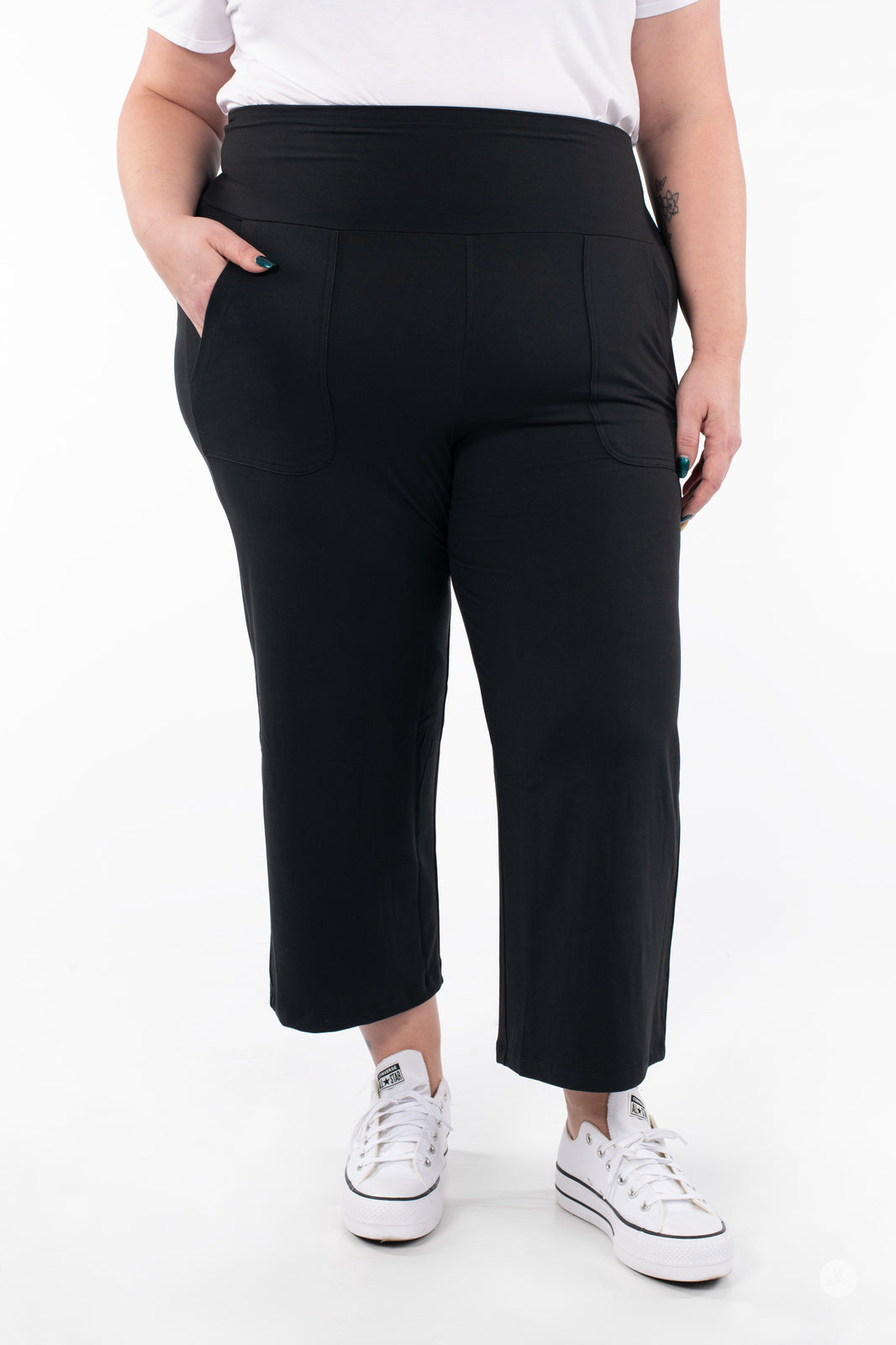 High-Waist Wide Leg Crops