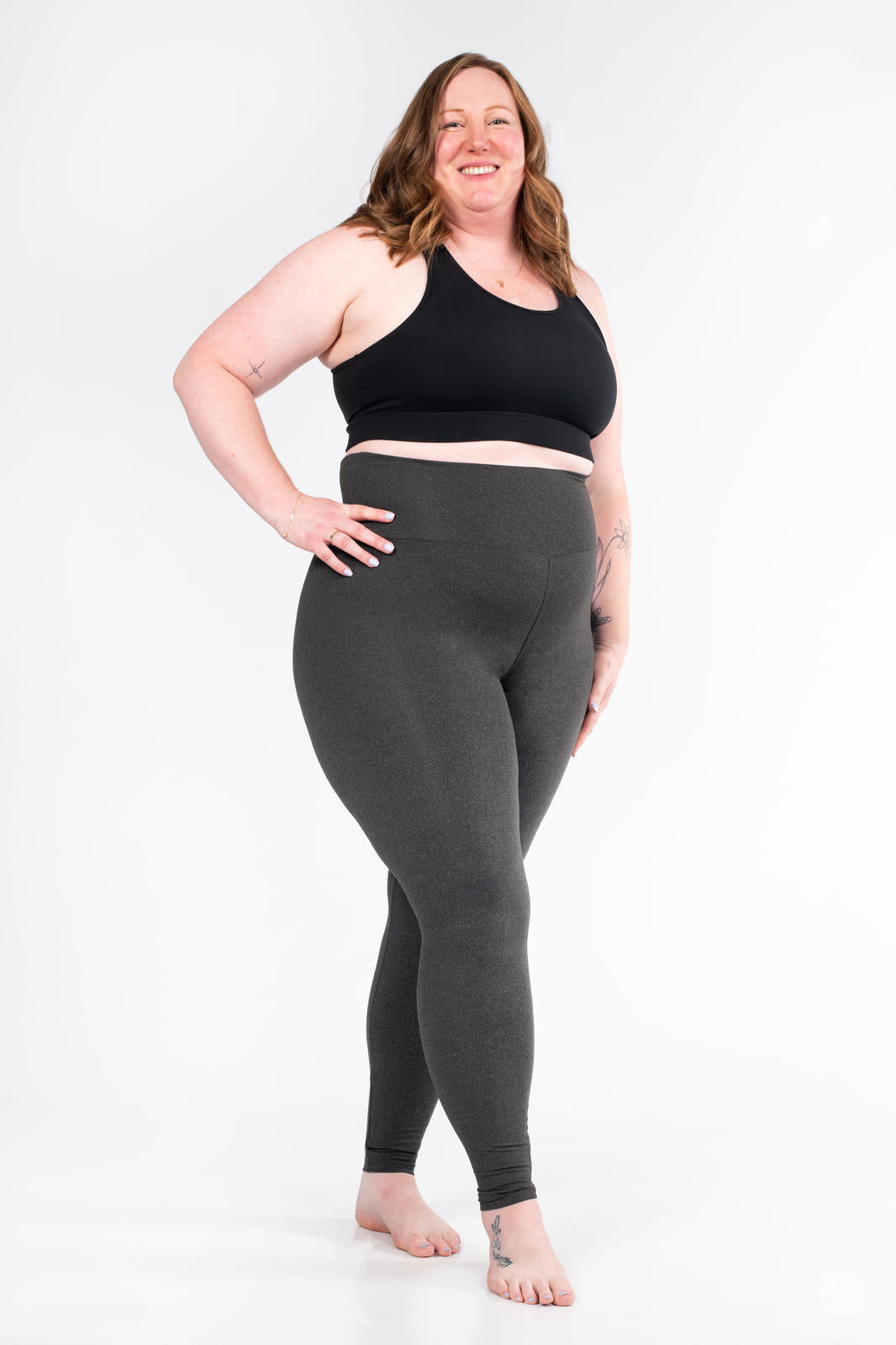 Charcoal Fade High-Waisted Leggings