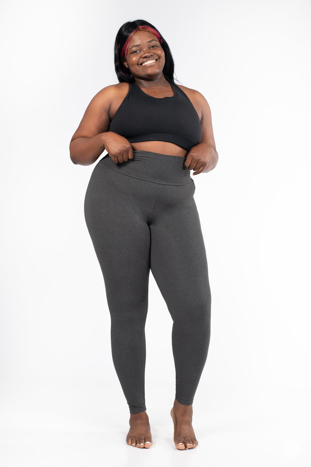 Charcoal Fade High-Waisted Leggings