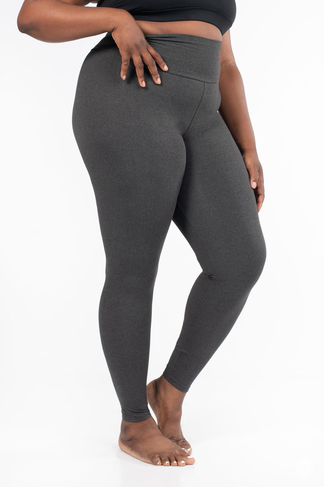 Charcoal Fade High-Waisted Leggings
