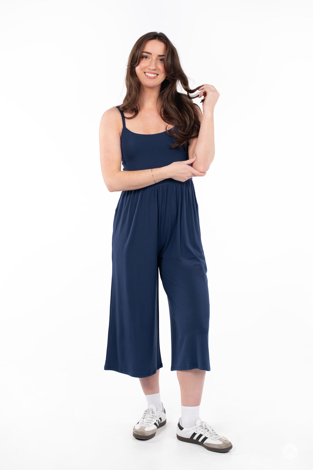 Cropped Wide Leg Jumpsuit