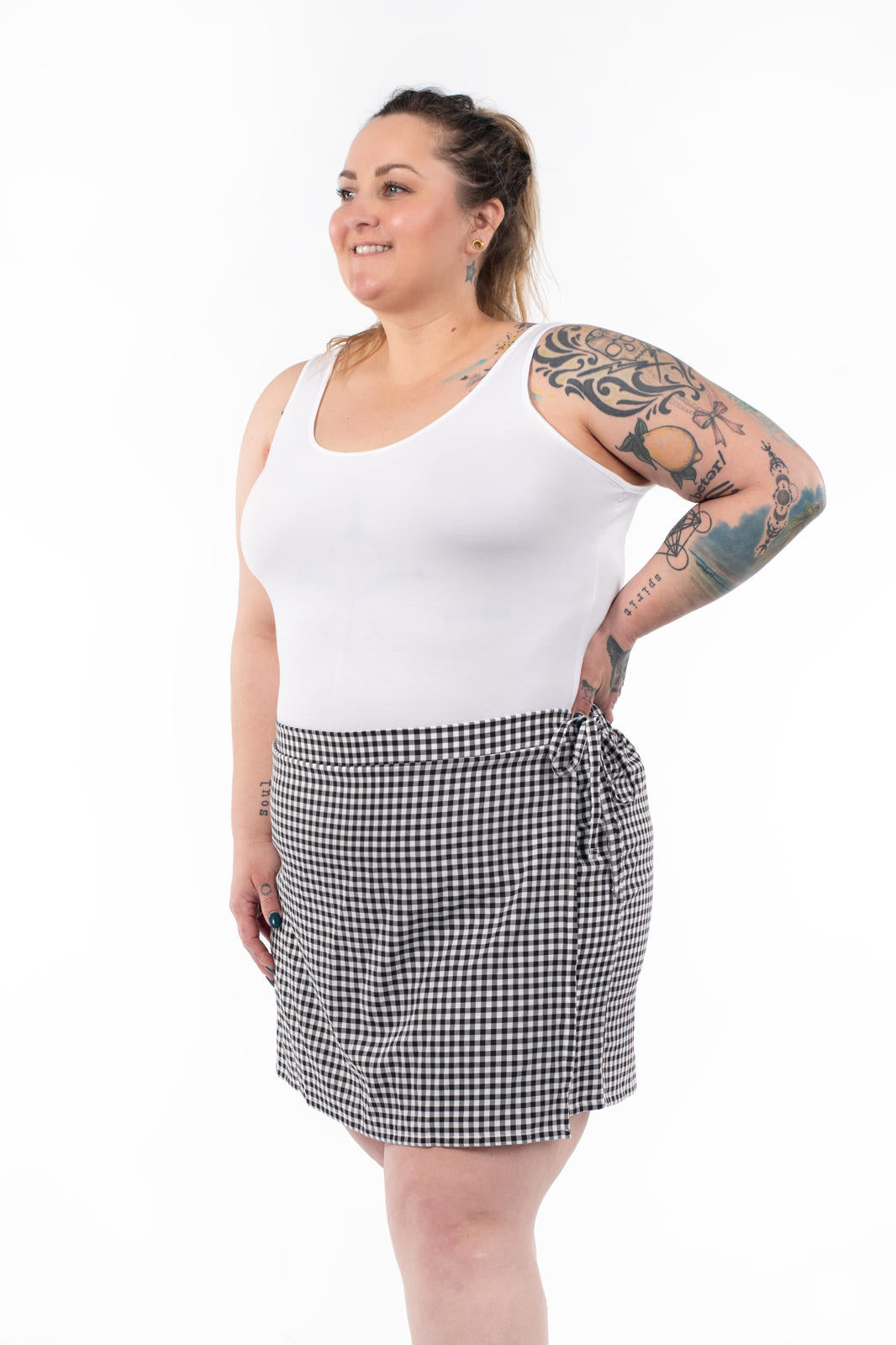 Gingham Skort