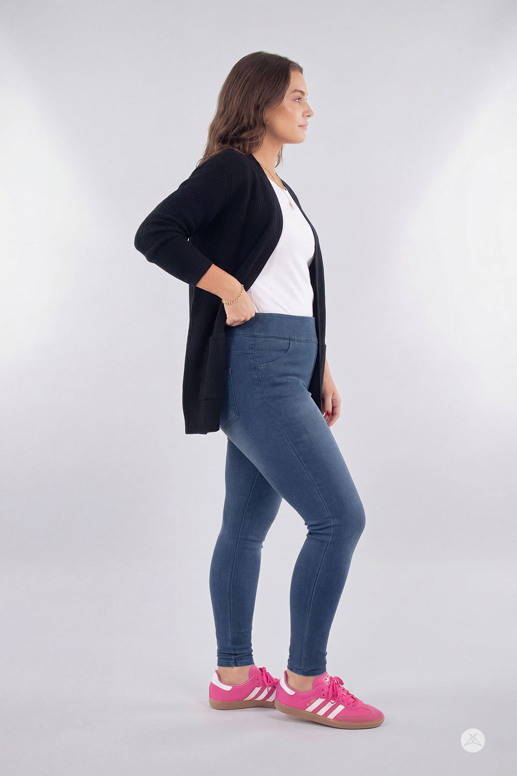 Denim High-Waisted Pocket Leggings