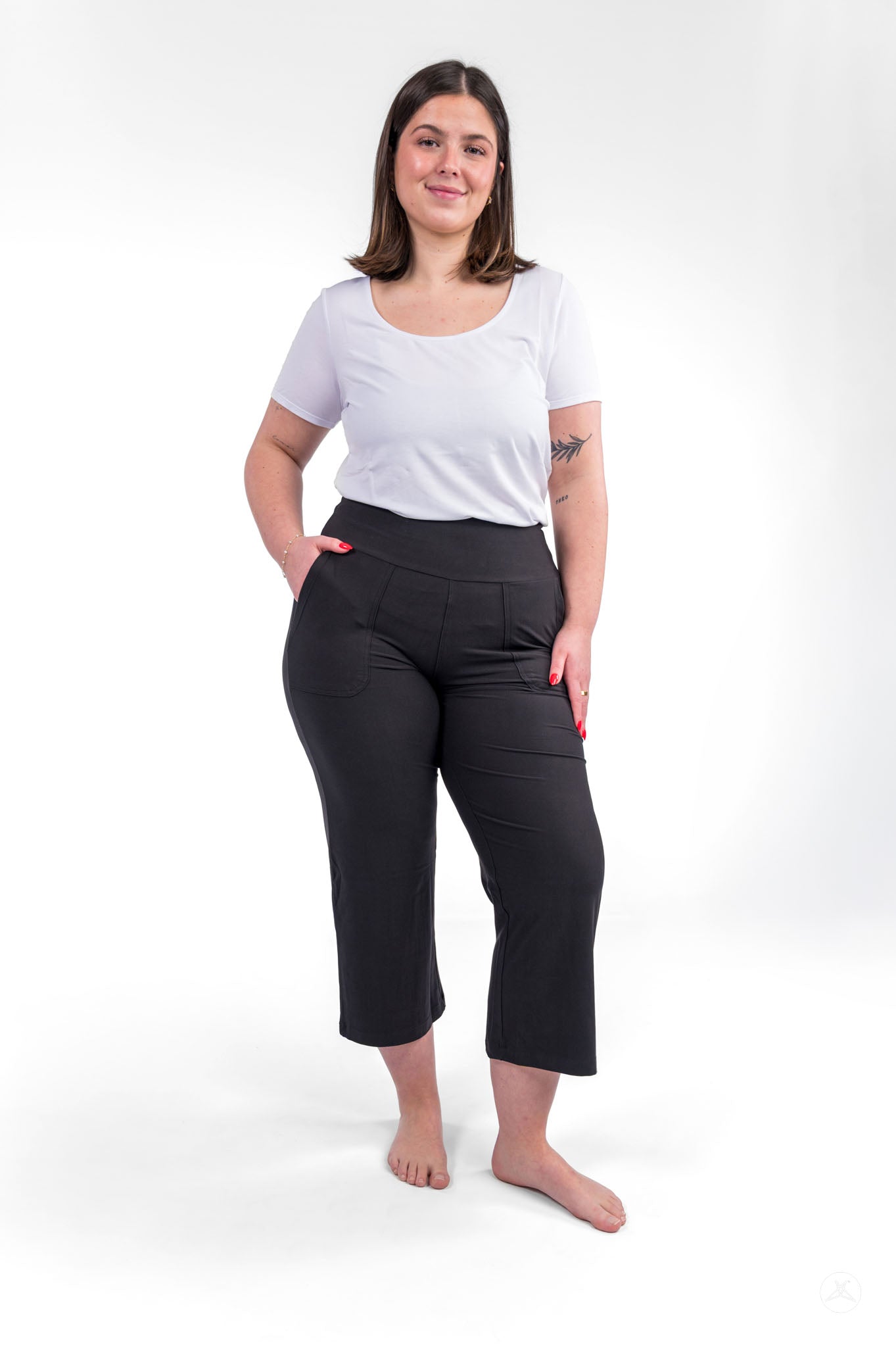 High-Waist Wide Leg Crops