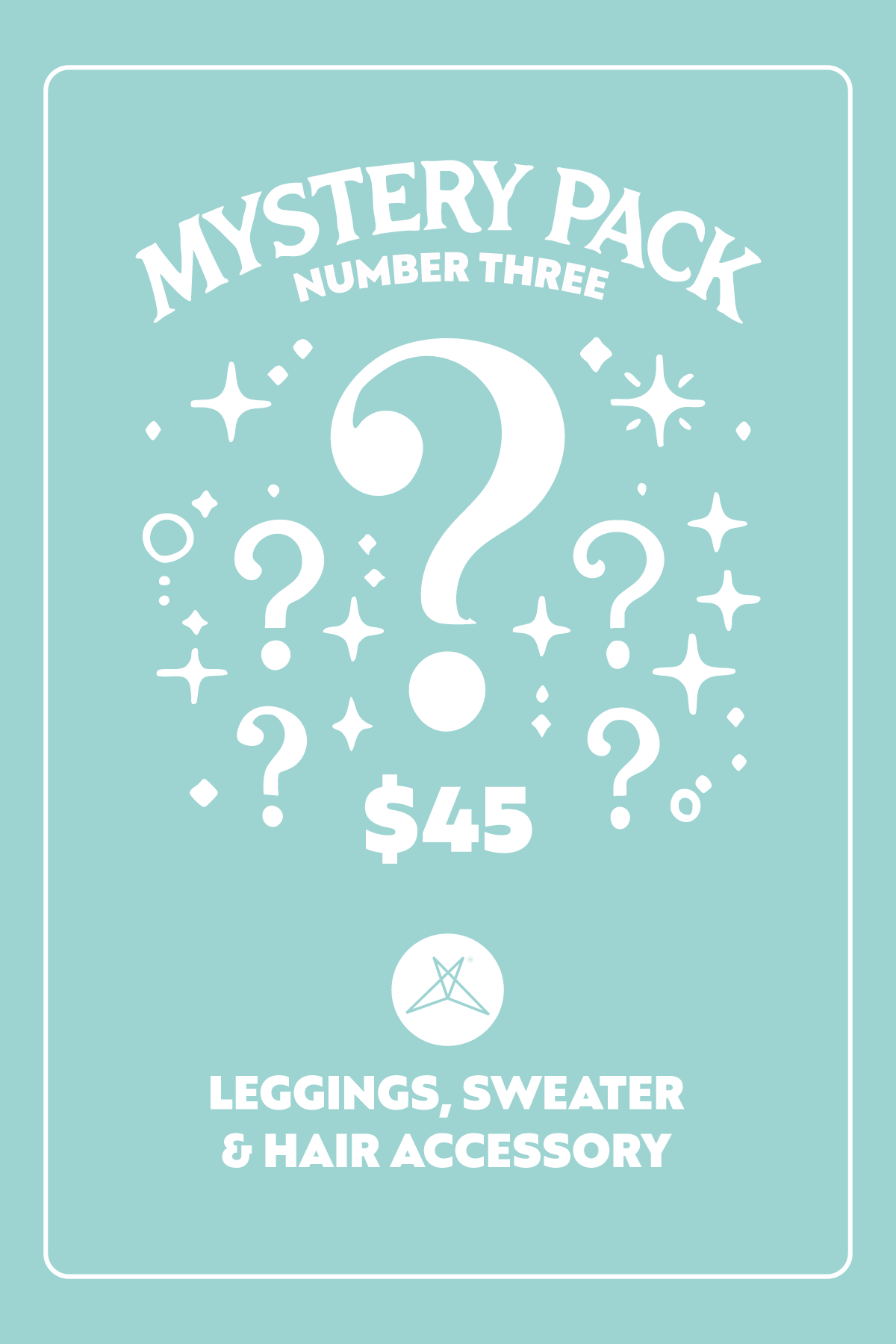 $45 Mystery Pack by SweetLegs Clothing Inc. featuring leggings, sweater, and hair accessory in a surprise bundle