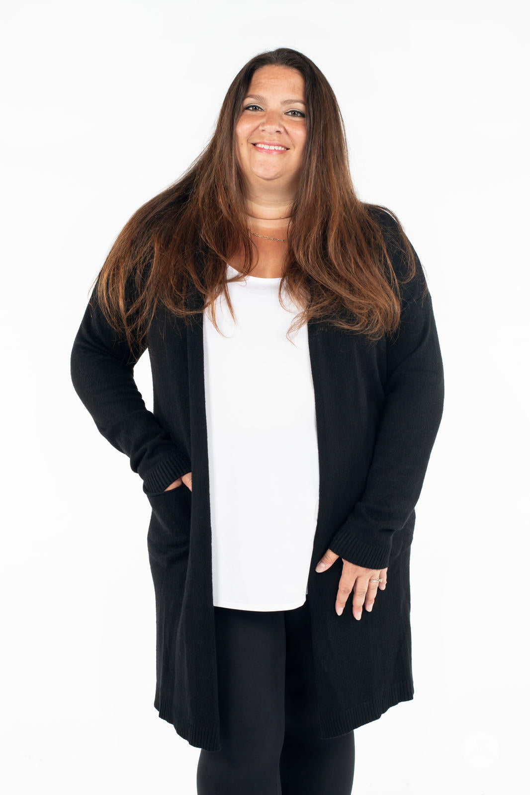 Ultra Soft Open Cardigan Black