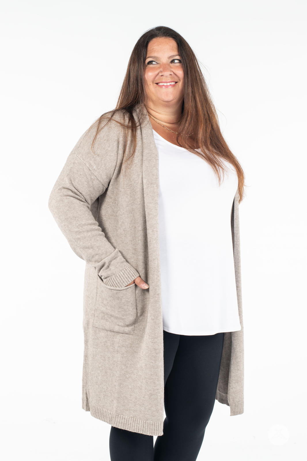 Ultra Soft Open Cardigan Oatmeal