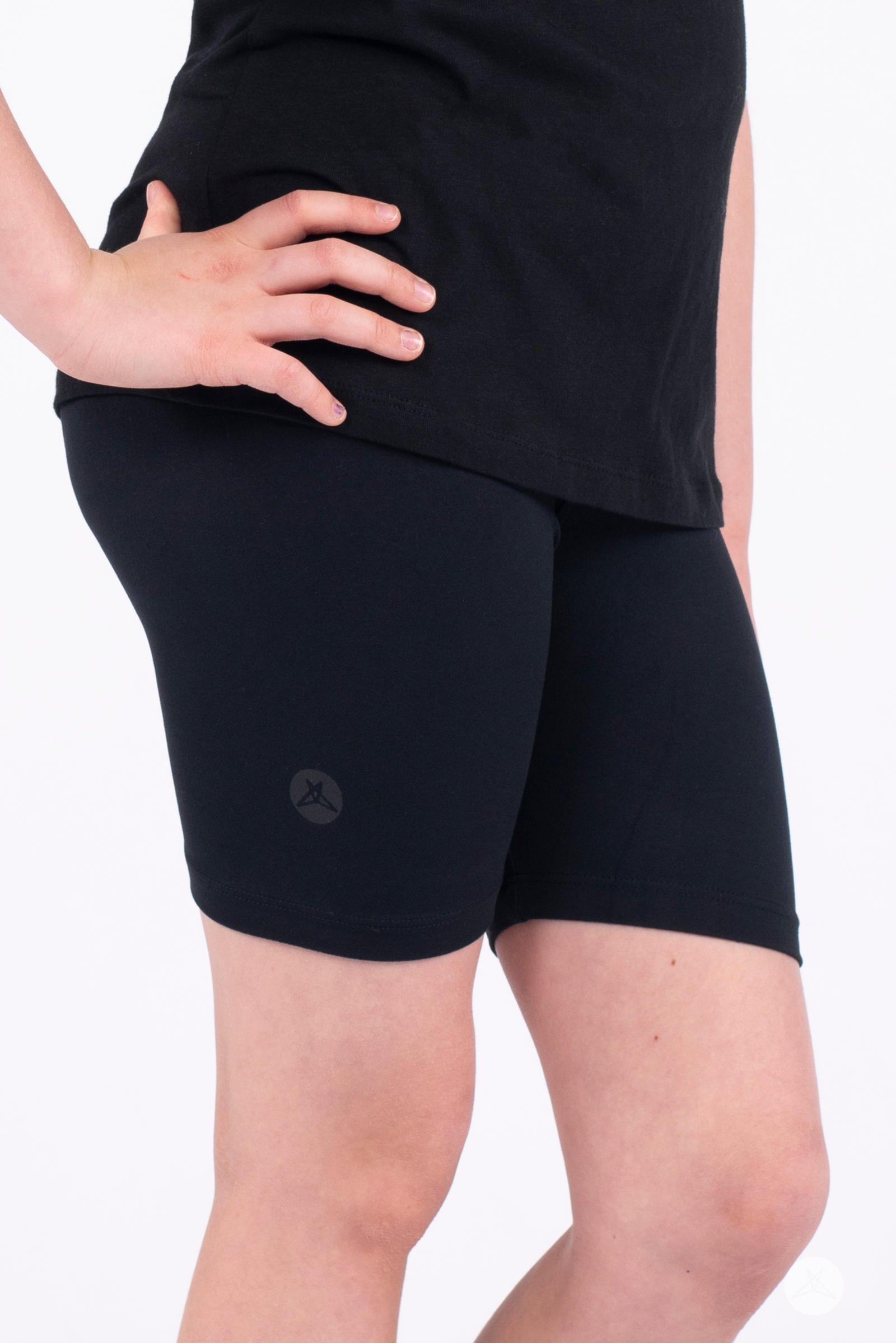 Black Kids Biker Shorts