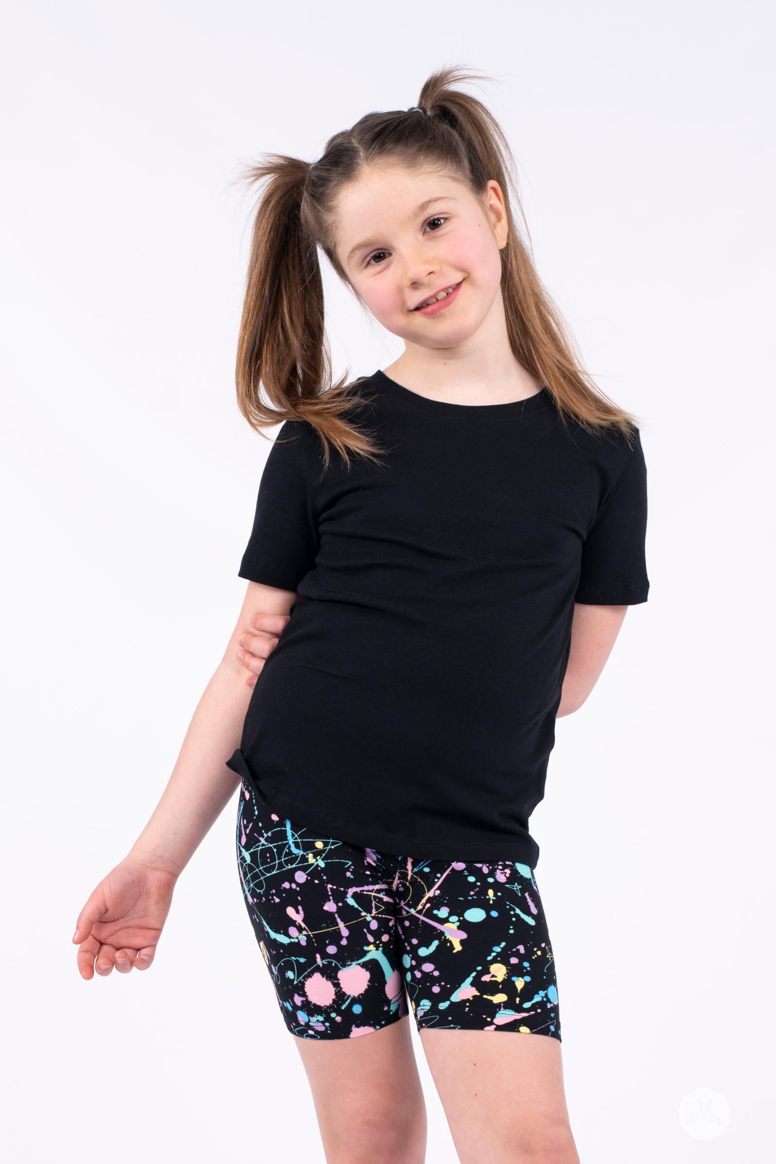 Pastel Splash Kids Biker Shorts