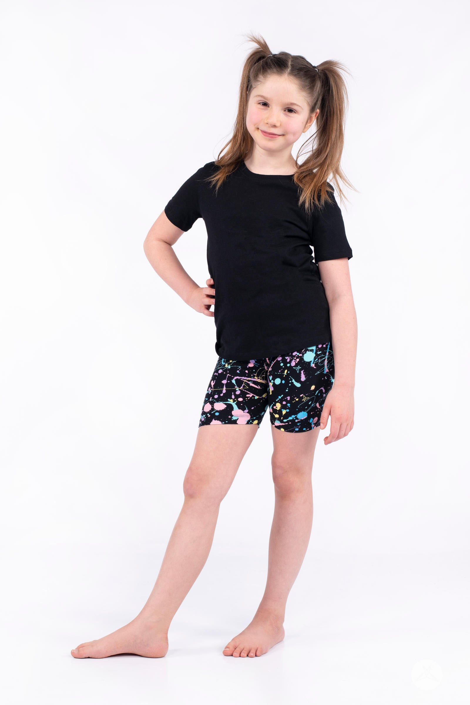 Pastel Splash Kids Biker Shorts