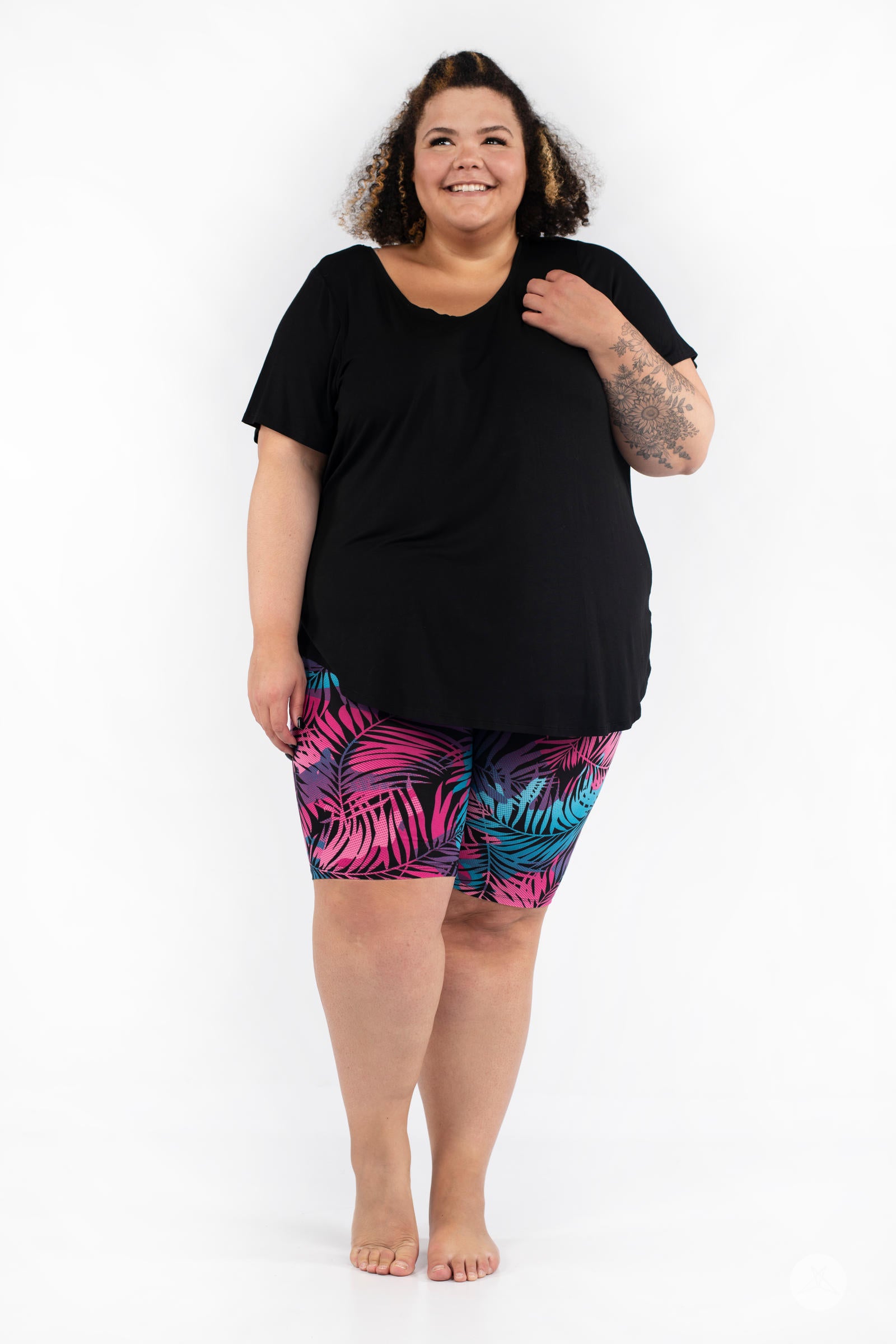 Palm Party Plus2 Biker Shorts