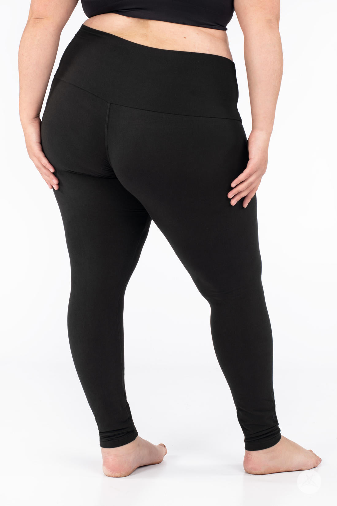 Black Wide Waistband Leggings