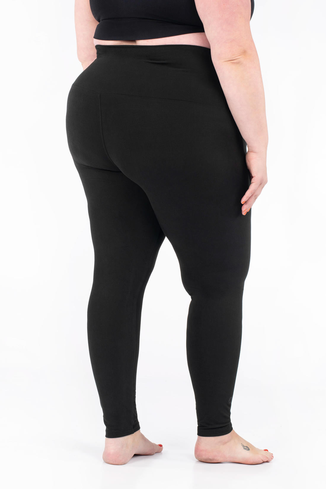 Black Wide Waistband Leggings