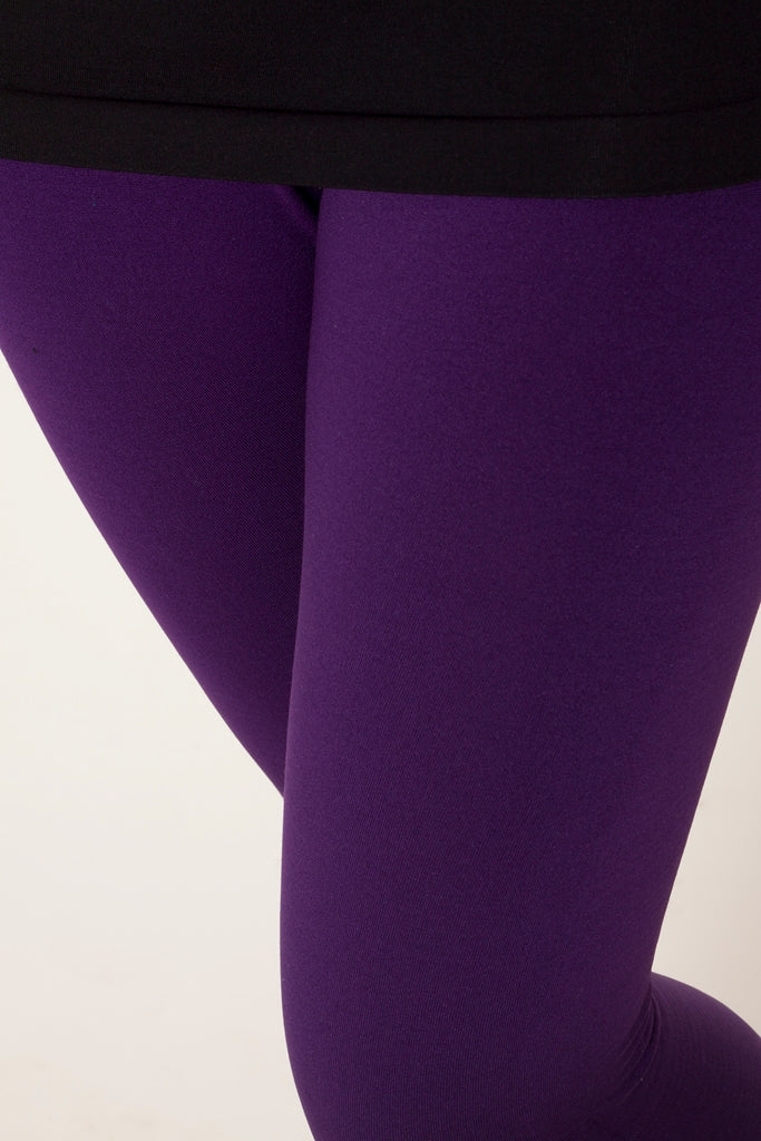 Royal Purple Fleece leggings - SweetLegs