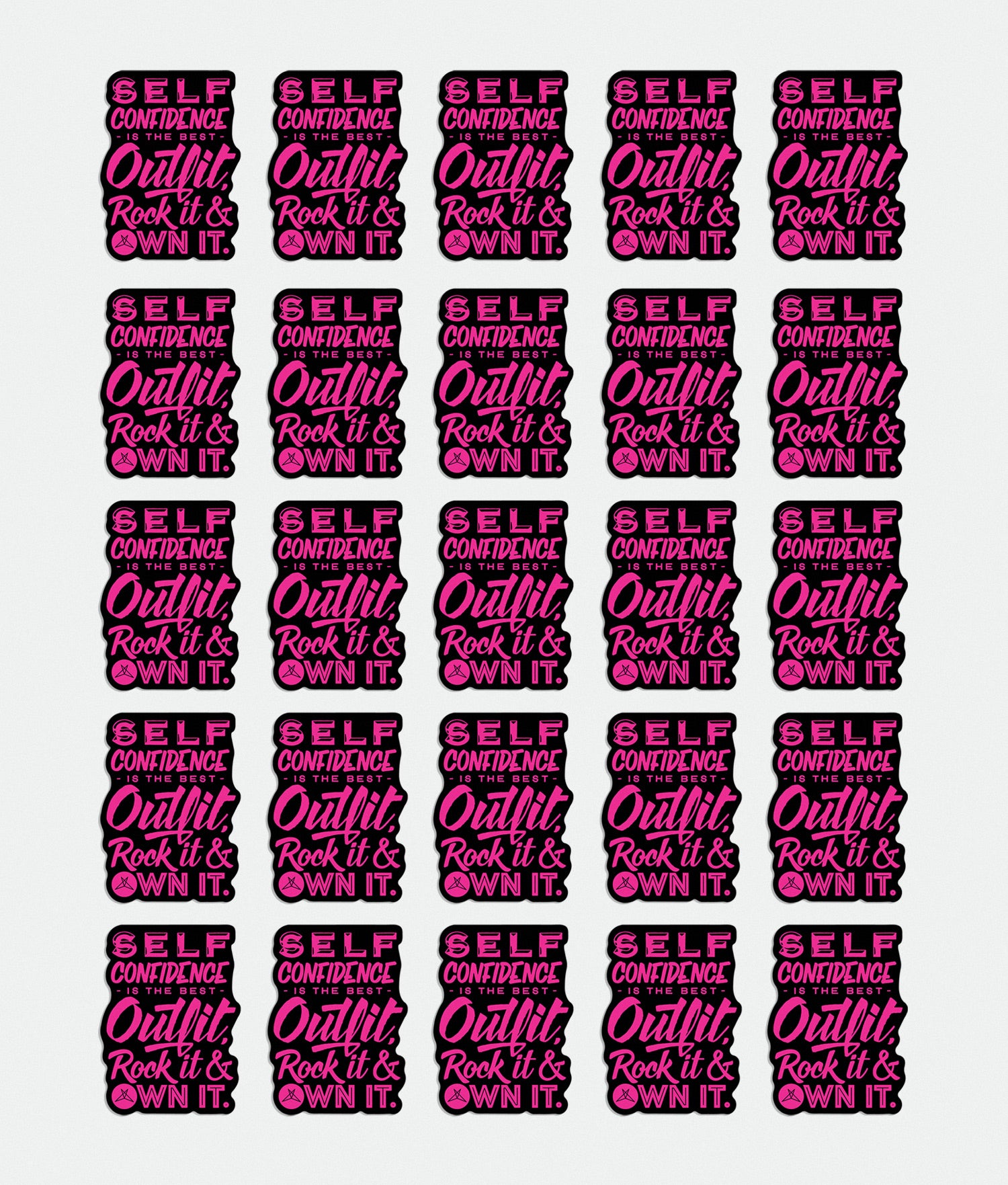 Self Confidence sticker pack 25PCs