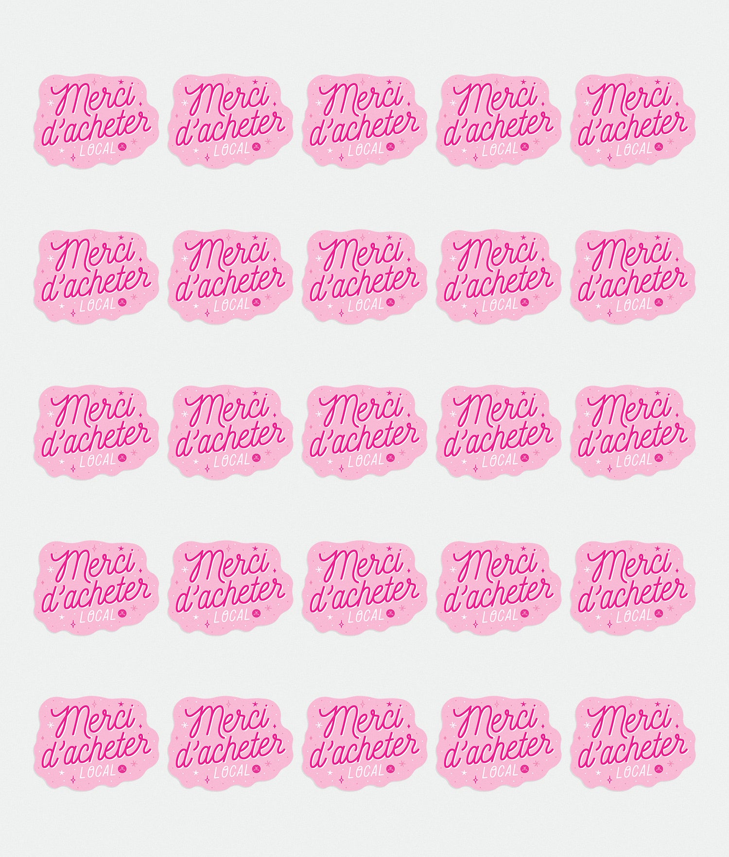 Merci dacheter local sticker pack 25PCs