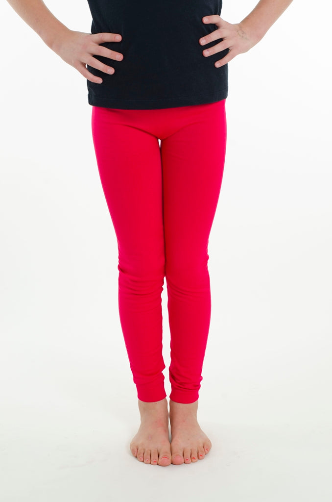 Electric Crimson Kids Fleece leggings - SweetLegs