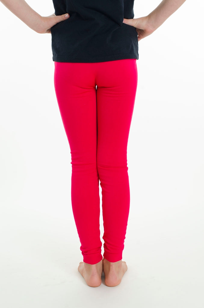 Electric Crimson Kids Fleece leggings - SweetLegs