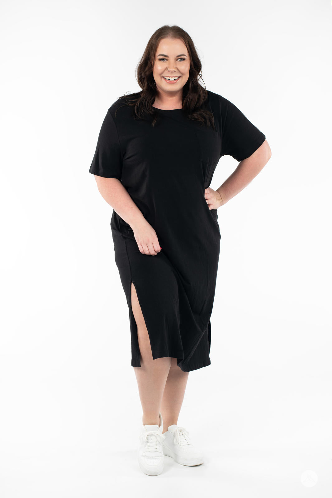 Pocket Tee Maxi Dress – SweetLegs Clothing