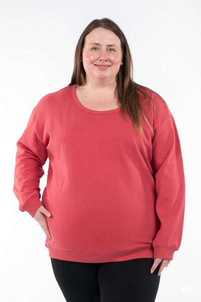 Scoop Neck Sweatshirt - 