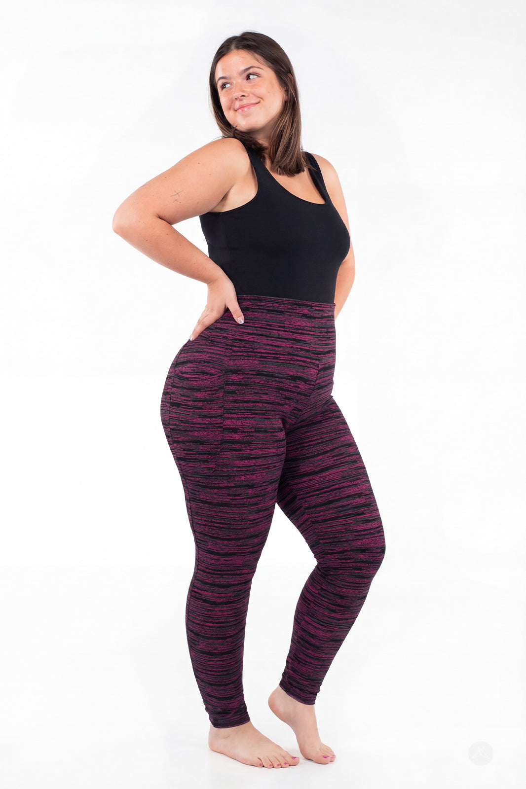 Berry Opal High-Waisted Pocket Leggings