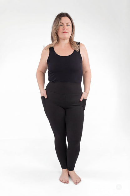 Black High-Waisted Pocket Leggings
