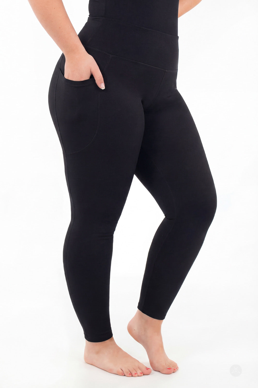 Black High-Waisted Pocket Leggings