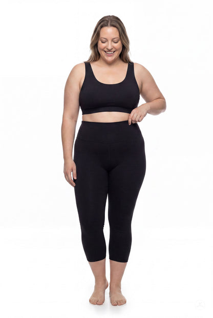Black High-Waisted Crops