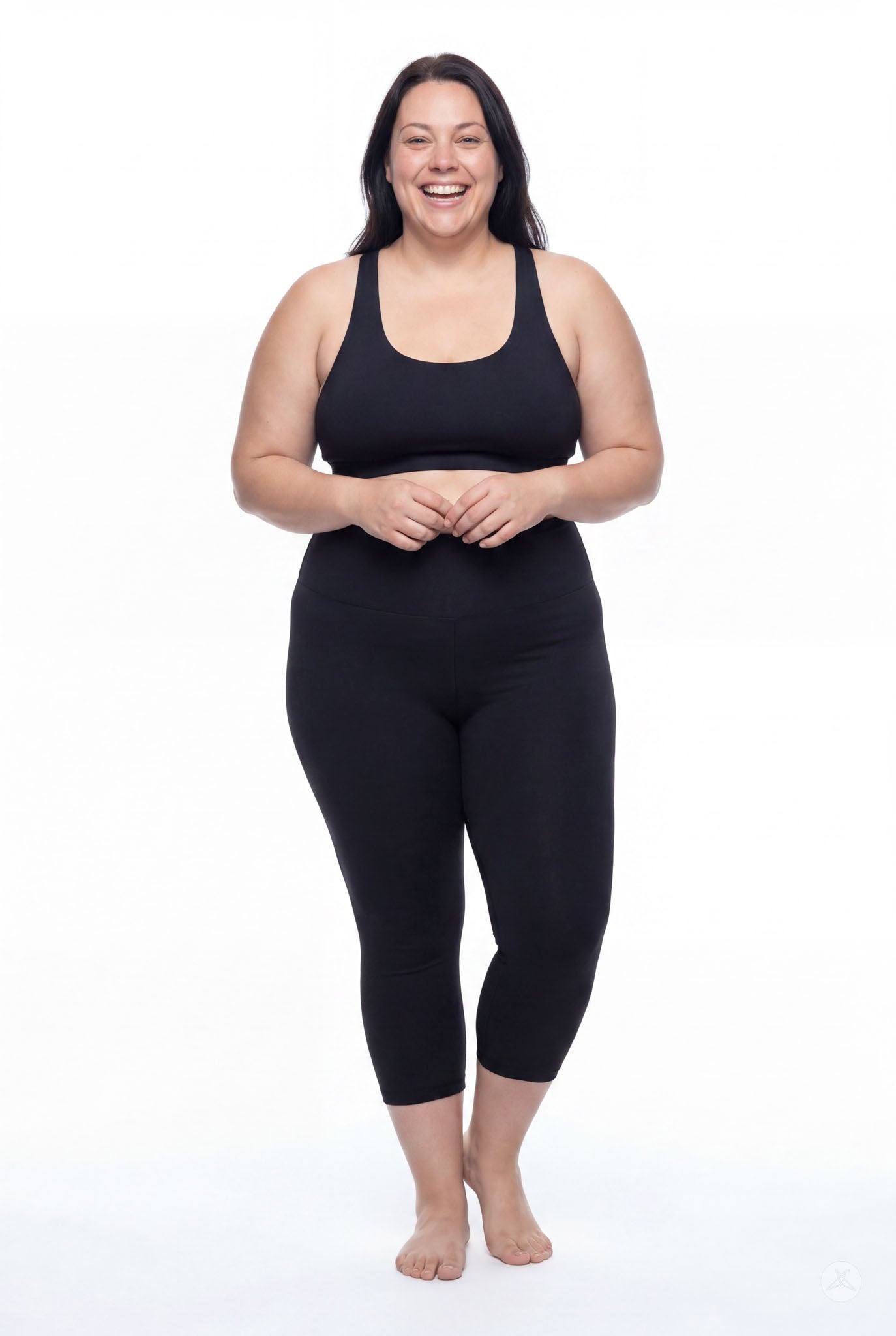 Black High-Waisted Crops