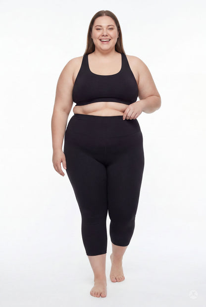 Black High-Waisted Crops