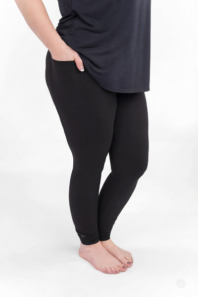 Black Pocket Leggings - 