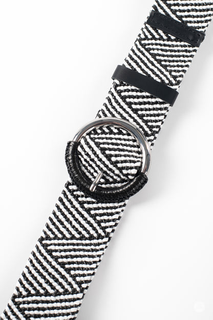 Woven Stretch Belt Geometric