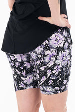 Floral Noir Biker Shorts