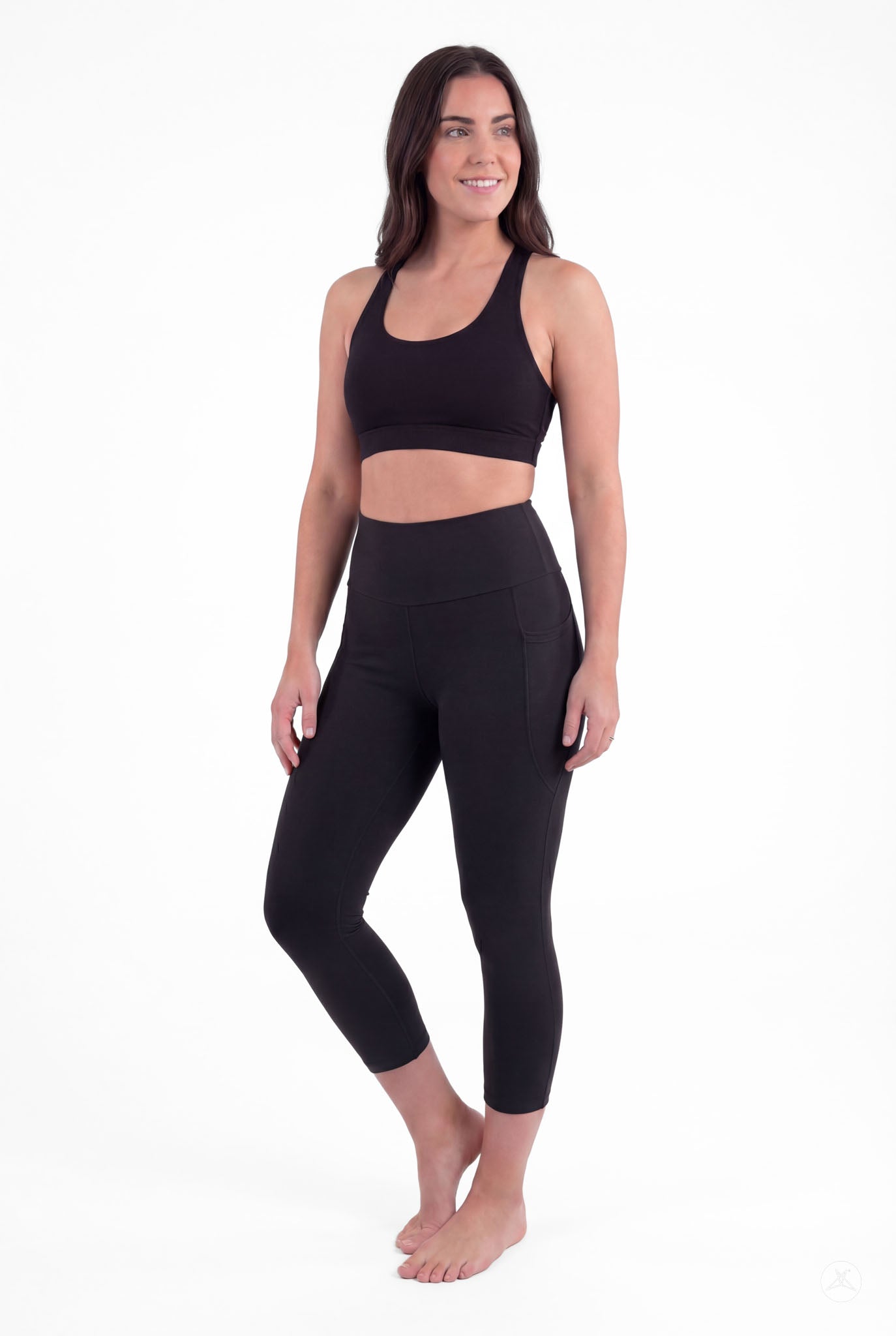 Black High-Waisted Pocket Cropped Leggings | SweetLegs – SweetLegs