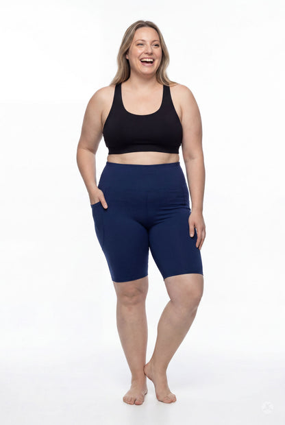 Still Water High-Waisted Pocket Biker Shorts