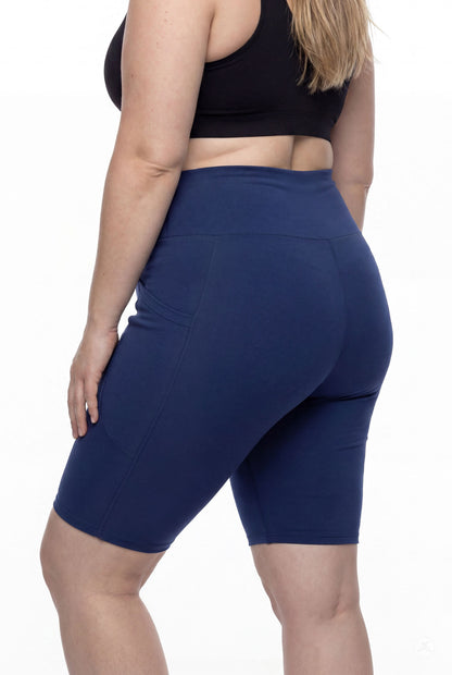 Still Water High-Waisted Pocket Biker Shorts