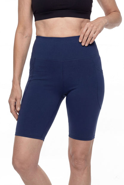 Still Water High-Waisted Pocket Biker Shorts
