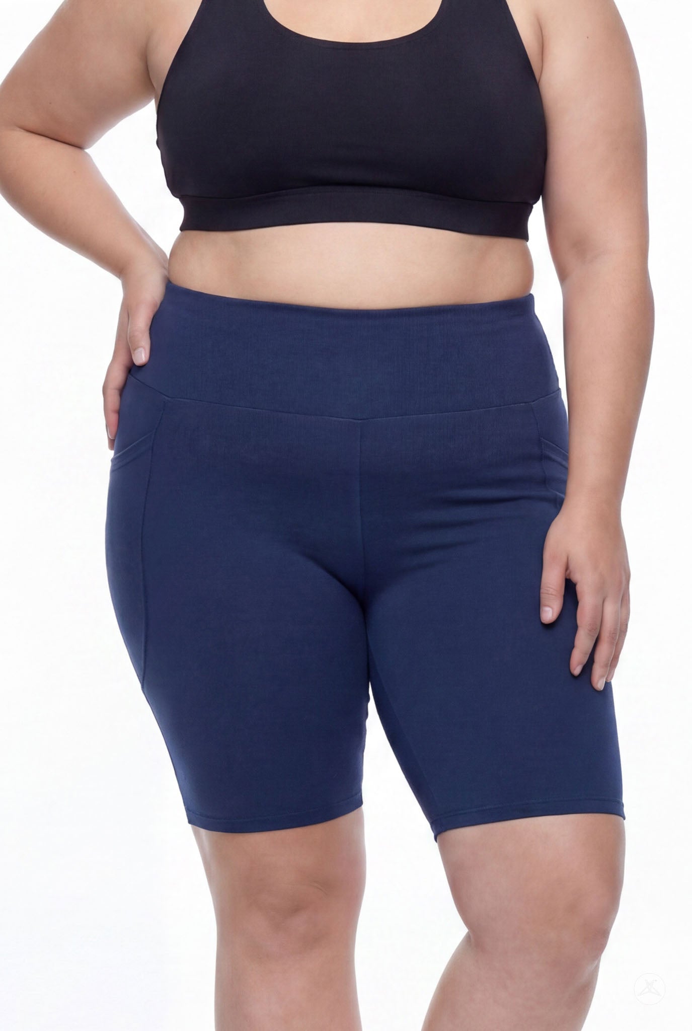 Still Water High-Waisted Pocket Biker Shorts