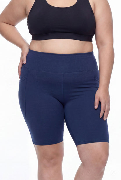Still Water High-Waisted Pocket Biker Shorts